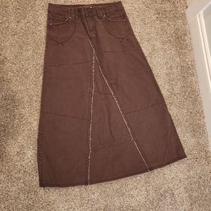 Maurices Modest Brown Maxi Skirt